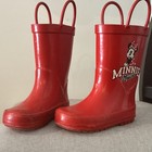 Disney Minnie Mouse Girls Red Waterproof Pull-On Mid-Calf Rain Boots Sz 8 — photo 2