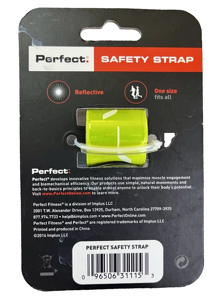 Perfect Safety Strap Reflective Neon Pack of 2 Outdoor Fitness Run Walk Bike New - Image 2 of 2