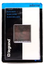 Legrand -AWP1G2WHW10 adorne Gloss White 1-Gang+ Wall Plate