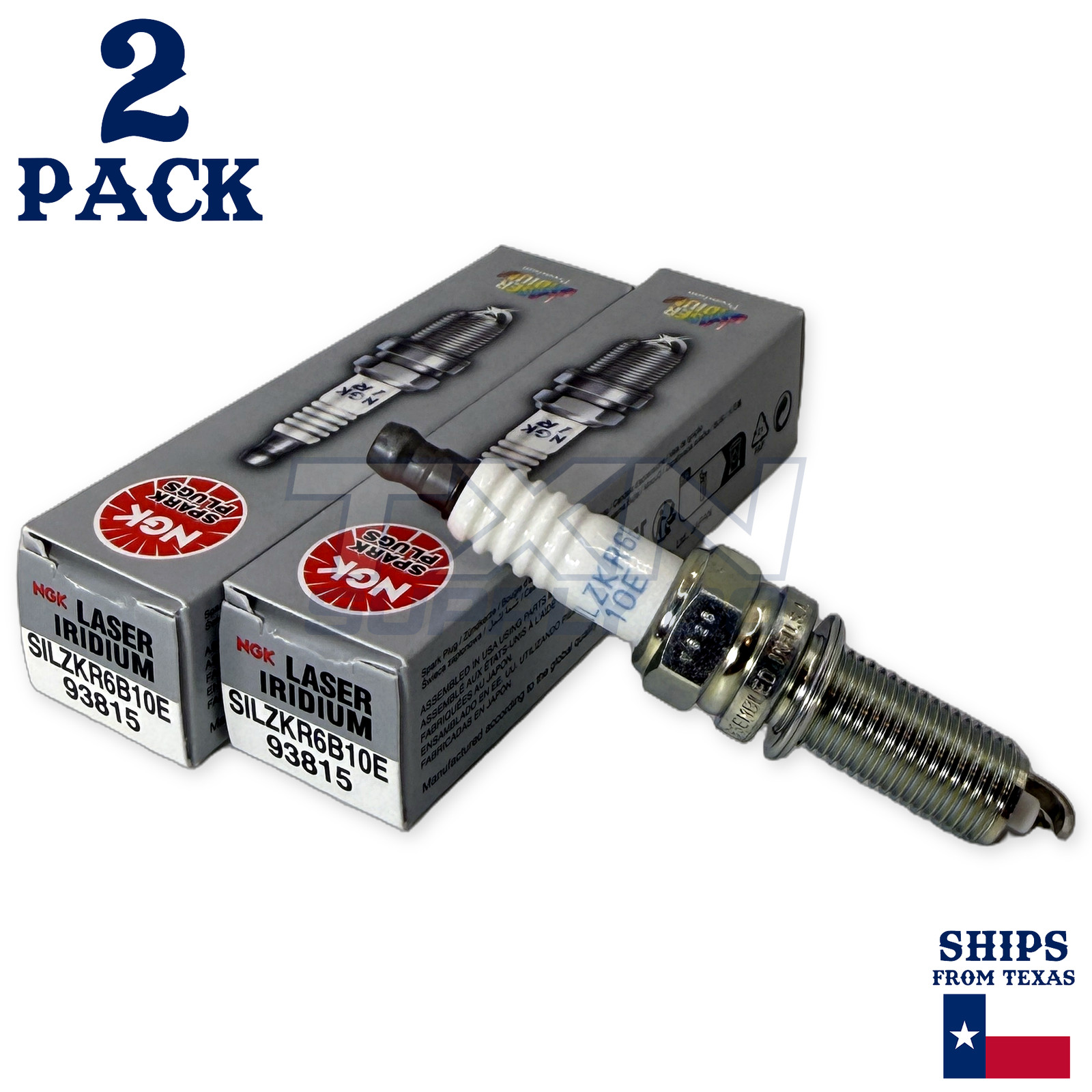 NGK 93815 Spark Plug SILZKR6B10E - 2 Pack