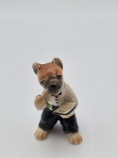 Vintage Boxer Dog Referee Figurine 2 1/2" No Chips