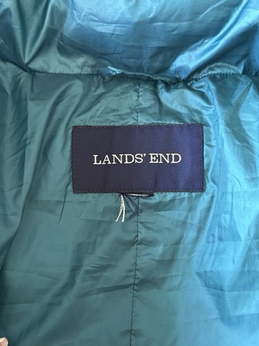 Lands End Damen Stepp Daunen Kapuze Parka Puffer Jacke Full Zip Packbar LESEN - Bild 12 von 14