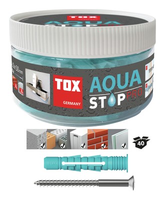 Tox Dübel Aqua Stop Pro 8/50+Schr.in Runddose á20 - 014271021