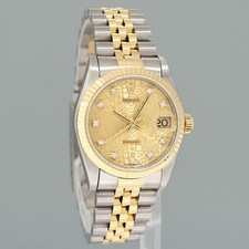 MINT Ladies Rolex 68273 Two Tone 18k Gold Steel 31mm Champagne Diamond Watch 3