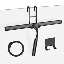 Black 14-Inches Stainless Steel Shower Squeegee Set, Include 14-inch,