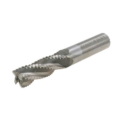 Roughing End Mill Bits 5/8'' Cutting Dia 5/8'' Shank 4 Flute HSS End Mill Cutter