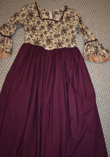 Womens' 18th Century Village Colonial Pioneer Dress Costume Floral - AXL