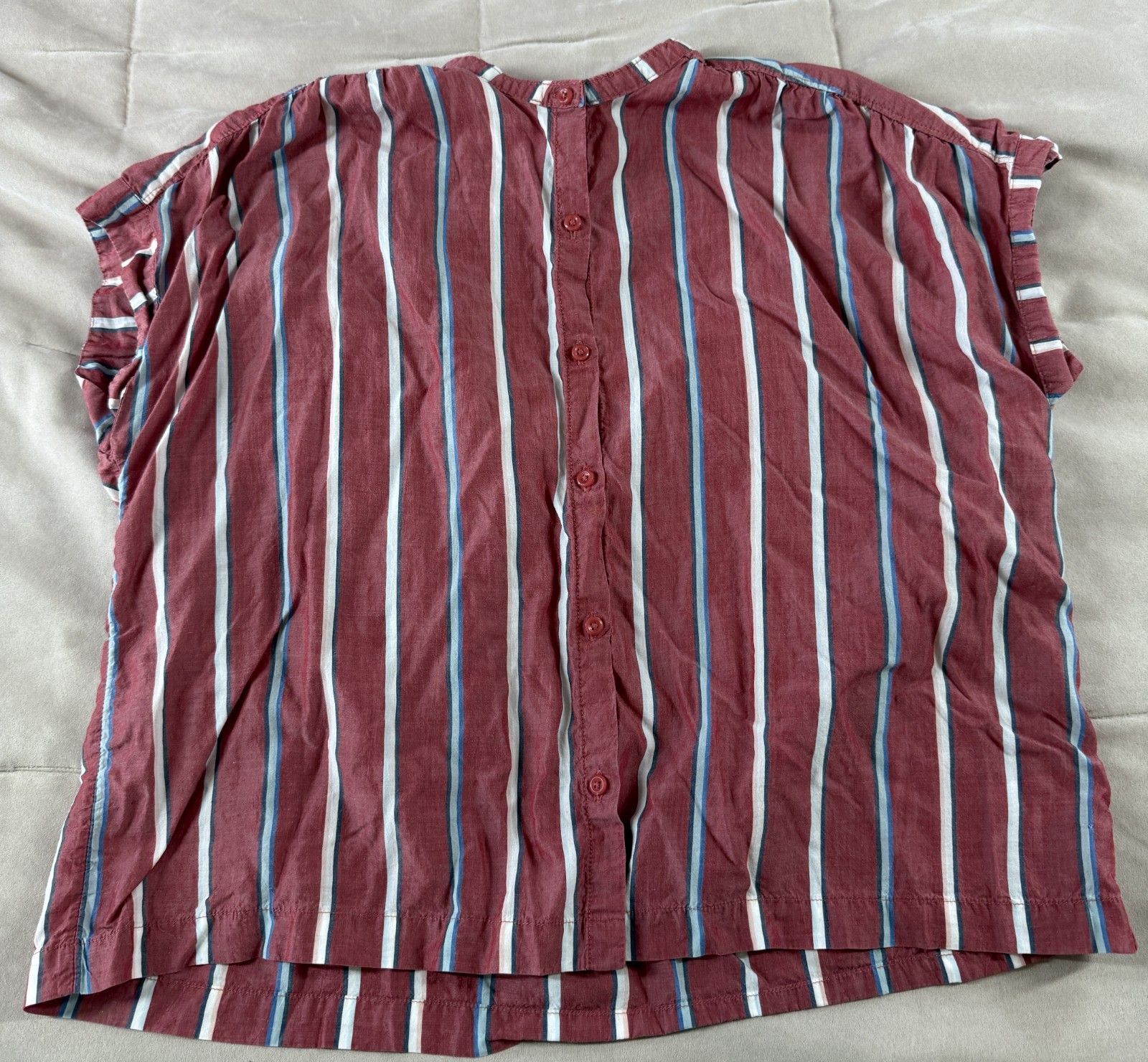 Universal Thread Womens Cap Sleeve Button Up Top … - image 1