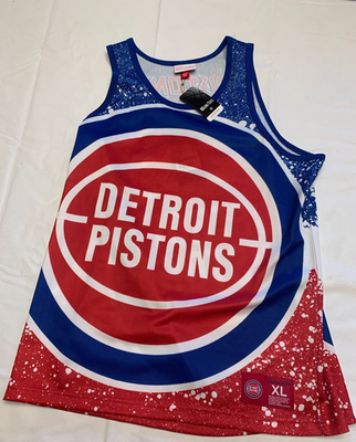 Detroit Pistons Mitchell & Ness Jumbotron 2.0 Sublimated Jersey
