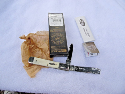 NIB Case XX Natural Bone Smooth Razor 62005RAZ Pocketknife (2024) - 13316