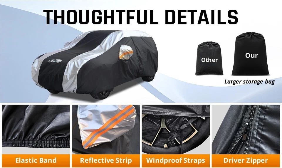 Car Cover Custom Fit for Ford Explorer Waterproof All Weather Sun UV Protection Foto 3 de 4