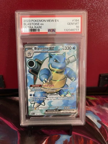 2023 Pokemon Mew En-151 Ultra Rare Blastoise EX #184 PSA 10
