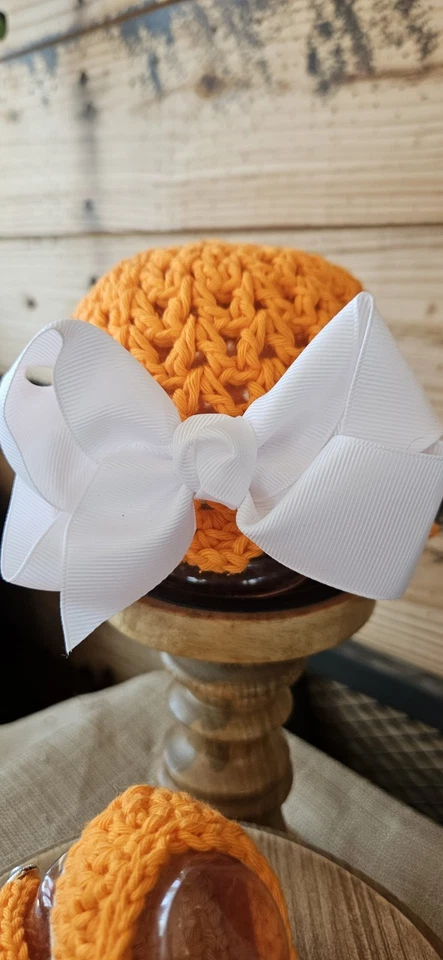 NUEVO Hecho a Mano Bebé Niña Sombrero y Mary Jane Zapatos Botines Crochet 0-3 meses Foto Prop Foto 3 de 4