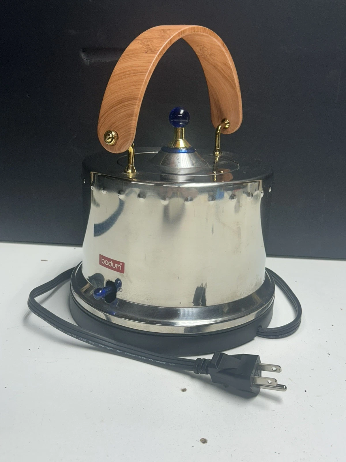 Bodum Ottoni Kettle Tea Pot Design Jorgensen w/Electric Base 12019 Works Tested