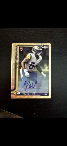 2025-2026 Topps NFL Chrome Rookie Chris Paul Jr. Auto Superfractor 1/1 RC