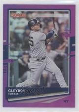 2020 Panini Donruss Photo Variation Holo Purple Gleyber Torres (Batting) #91 md3