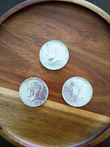 1965 1966 1967 Kennedy Half Dollars 40% Silver Lot of 3