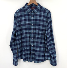 UNTUCKit Shirt Mens XL Blue Plaid Lawson Button Down Long Sleeve Relaxed Fit 48"