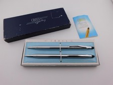 Vintage Cross Century Chrome Pen Pencil Set 3501 Boxed Writing Instruments