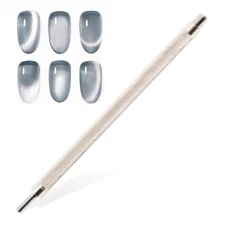 Double Side Cylinder Cat Eye Magnet for Nails, 1 Pc Gold Nail Magnet for Nail Ar