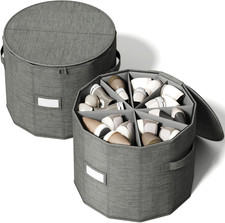 Shoe Organizer for Closet - Cylindrical Shoe Storage Organizer with Adjustabl...