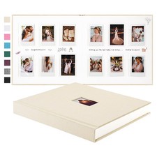 168 Pockets Instax Mini Photo Album For 2x3 Pictures, Linen Hardcover Polaroi...