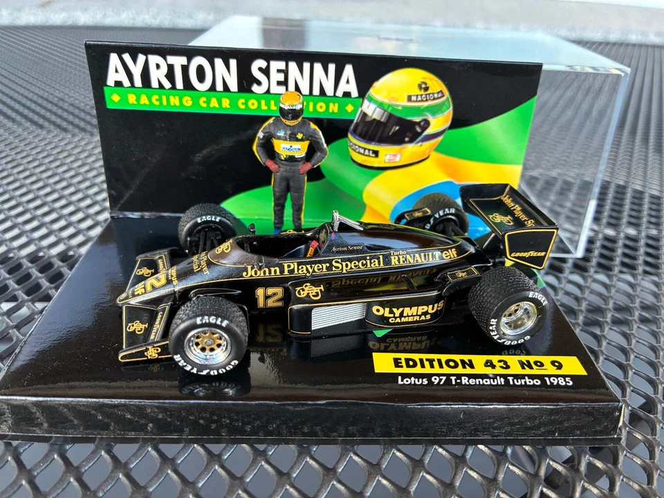 1/43 Minichamps Lotus 97 Renault 1985 Ayrton Senna Edition 43 N° 9 with figure - Bild 2 von 4
