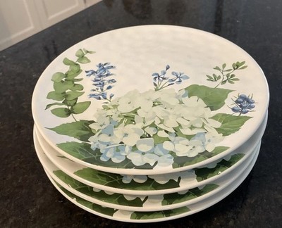 (4) Temptations Special Edition Hydrangea Salad Plates~Excellent~Hard To Find