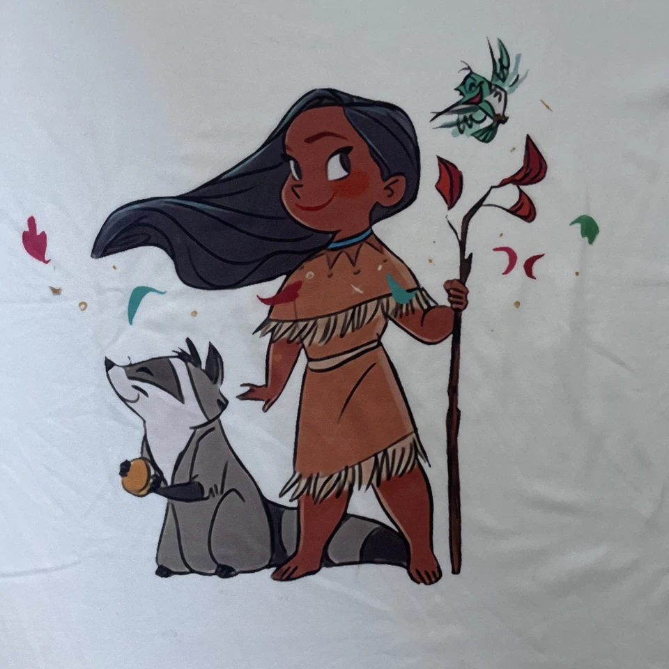 Disney Retro 90s Princess Of The  Pocahontas Women Unisex T-shirt Size L - Image 2 of 2