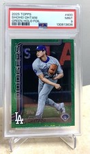 Shohei Ohtani 2025 Topps #400 Green Holo Foil /99 PSA 9 MVP Los Angeles Dodgers