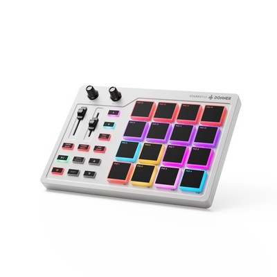 Donner STARRYPAD MIDI Pad Beat Maker Machine 16 Drum Pads Professional White