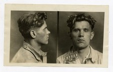 Vintage 1934 NYPD Mugshot Gangster 
