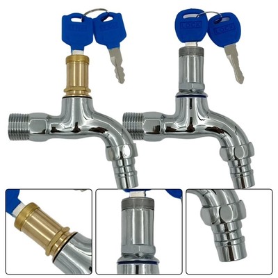 1/2inch Gewinde Legierung Waschbecken Wasserhahn W/ Key Lock Wasserhahn