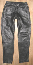lange - POLO - Herren LEDERJEANS / Biker- Lederhose in schwarz in ca. W32 / L36