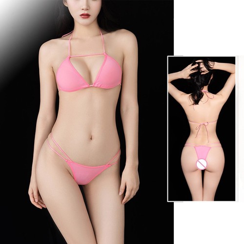 Atmungsaktiv Damen-BH-Set Bequem Dessous Einfarbig G-String High Stretch Modisch - Bild 5 von 11