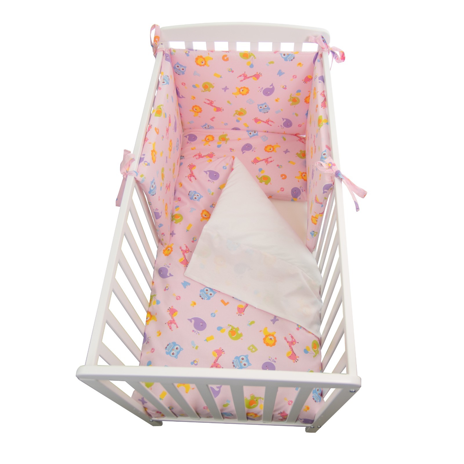 Corredo Completo Culla/Lettino Neonato ROSA Cotone 100% Made In Italy