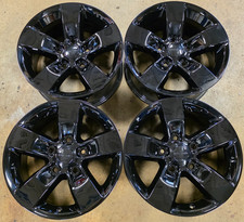 17 Gloss Black 5 Lug Dodge Ram Oem Factory Original Wheels Rims