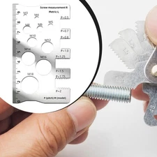 Screw Identifier Gauge Auto Repairers Plumbers Nut and Bolt Thread Checker