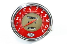 Red Gold Face White Number 224060 Ratio Speedometer Harley Shovelhead Evo