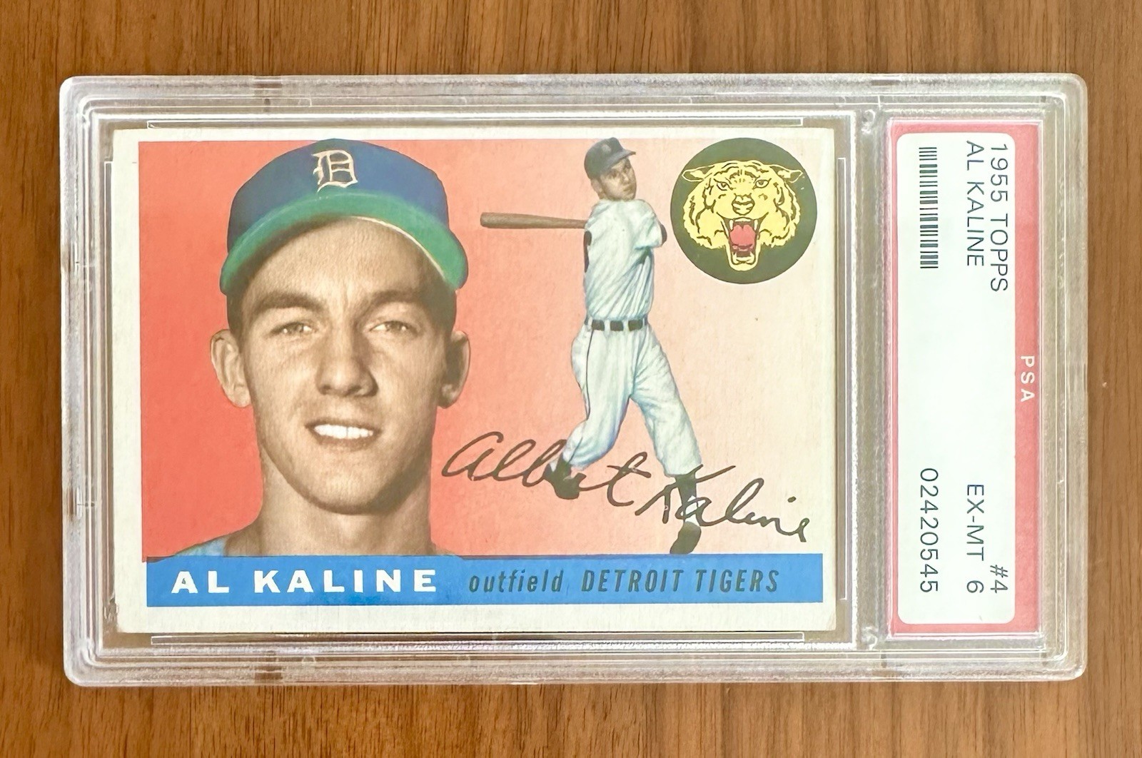 1955 Topps Al Kaline Detroit Tigers #4 PSA 6 EX MT Vintage Slab