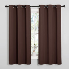 Nursery Essential Thermal Insulated Solid Grommet Top Blackout Curtains, Home De