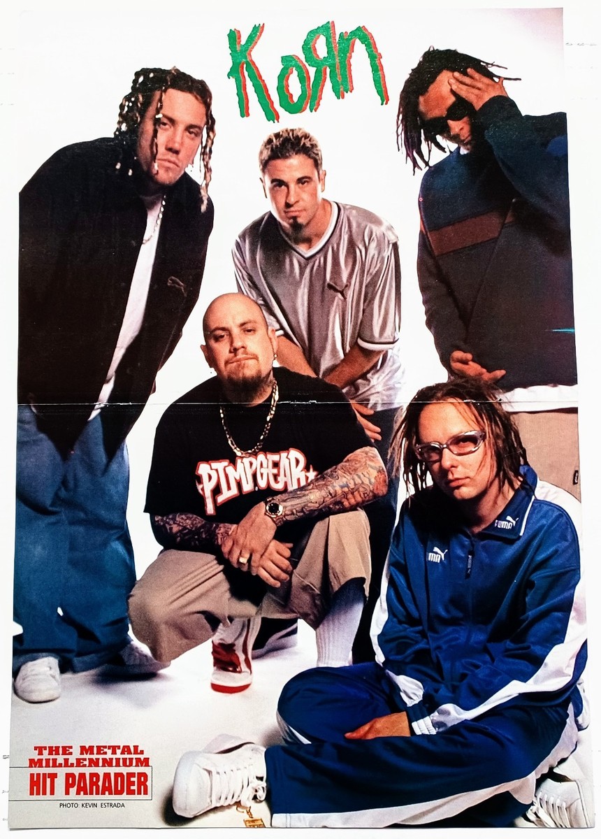 00s デッドストックKORN 大判ポスター KORN-2000 CENTERFOLD 11X16 POSTER MAG PINUP CLIPPING-JONATHAN
