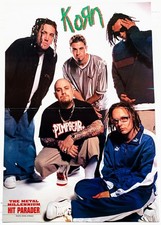 KORN-2000 CENTERFOLD 11X16 POSTER MAG PINUP CLIPPING-JONATHAN DAVIS/BRIAN WELCH