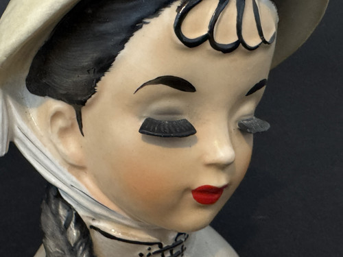 Vintage 1962 Inarco Lady Head Vase Rarität selten E-780 4,5" - Bild 11 von 20