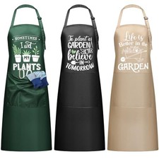 3 Pcs Funny Gardening Aprons for Women Waterproof Garden Apron with Pockets