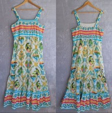 ANTHROPOLOGIE x FARM RIO Printed Maxi Dress Size XL Tiered Cotton Sleeveless