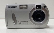 Sony Cyber-shot DSC-P32 3.2MP Compact Digital Camera Silver Vintage Tested
