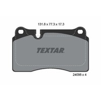 Textar 2409801 Bremsbelagsatz Scheibenbremse Vorderachse FüR Seat Skoda Vw Audi