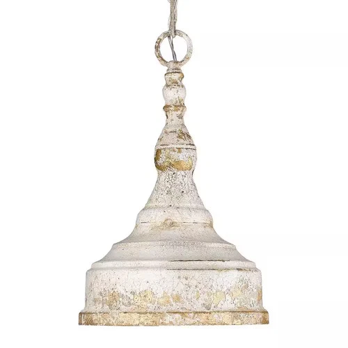 Golden Lighting Keating Collection 1-Light Antique Ivory Pendant - Picture 1 of 6