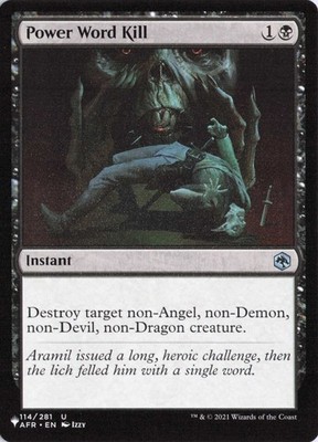 Power Word Kill 114/281 LIST The List Reprints U Regular